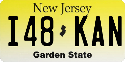 NJ license plate I48KAN