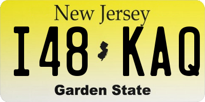 NJ license plate I48KAQ