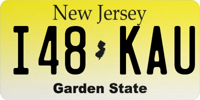 NJ license plate I48KAU