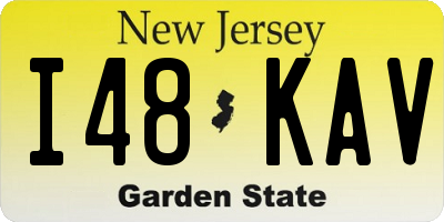 NJ license plate I48KAV