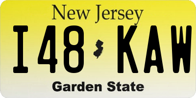 NJ license plate I48KAW
