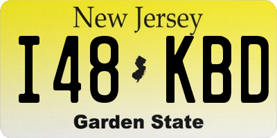 NJ license plate I48KBD