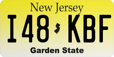 NJ license plate I48KBF