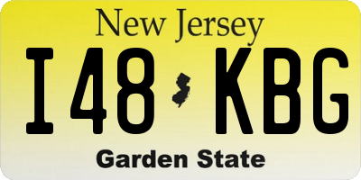 NJ license plate I48KBG