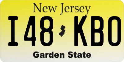 NJ license plate I48KBO