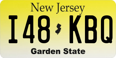 NJ license plate I48KBQ