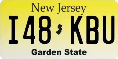 NJ license plate I48KBU