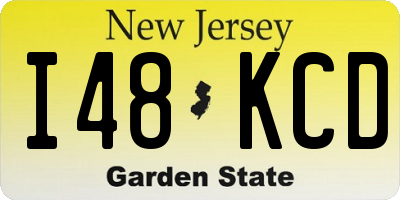 NJ license plate I48KCD