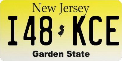 NJ license plate I48KCE