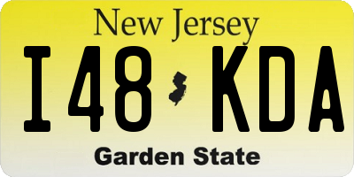 NJ license plate I48KDA