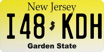 NJ license plate I48KDH