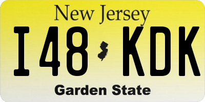 NJ license plate I48KDK