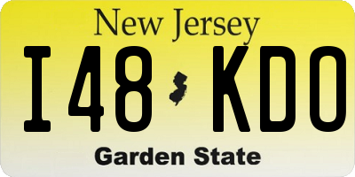NJ license plate I48KDO