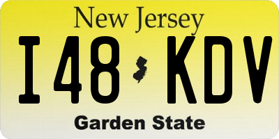 NJ license plate I48KDV
