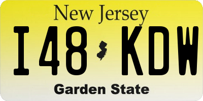 NJ license plate I48KDW