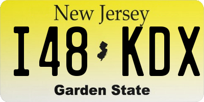 NJ license plate I48KDX