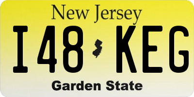 NJ license plate I48KEG