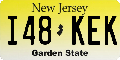 NJ license plate I48KEK