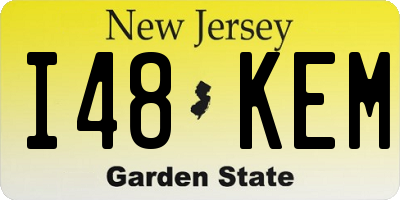 NJ license plate I48KEM