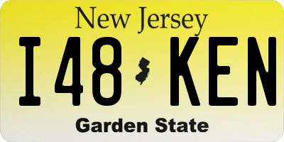 NJ license plate I48KEN
