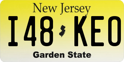 NJ license plate I48KEO