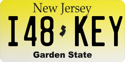 NJ license plate I48KEY