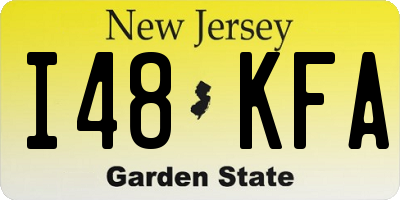 NJ license plate I48KFA