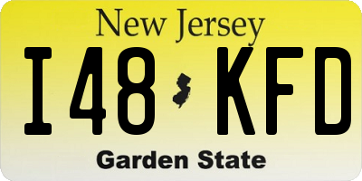 NJ license plate I48KFD