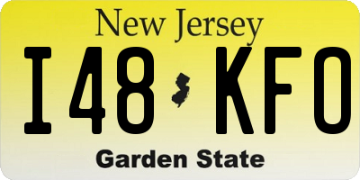 NJ license plate I48KFO
