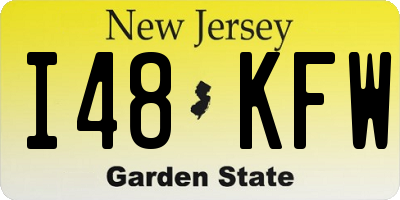 NJ license plate I48KFW