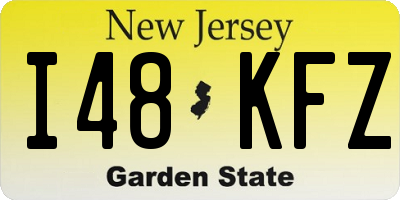 NJ license plate I48KFZ