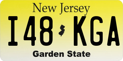 NJ license plate I48KGA