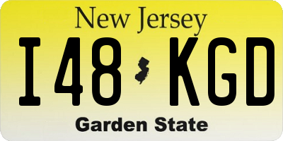 NJ license plate I48KGD