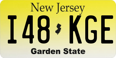 NJ license plate I48KGE