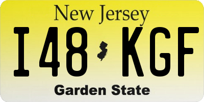 NJ license plate I48KGF
