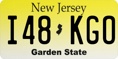 NJ license plate I48KGO