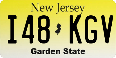 NJ license plate I48KGV