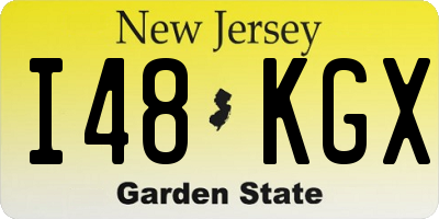 NJ license plate I48KGX