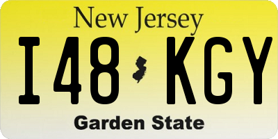 NJ license plate I48KGY