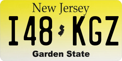NJ license plate I48KGZ