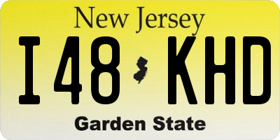 NJ license plate I48KHD