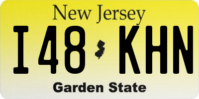 NJ license plate I48KHN