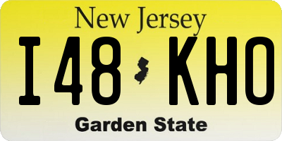 NJ license plate I48KHO