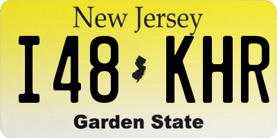NJ license plate I48KHR