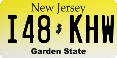 NJ license plate I48KHW