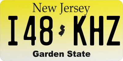 NJ license plate I48KHZ