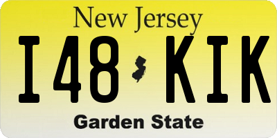 NJ license plate I48KIK