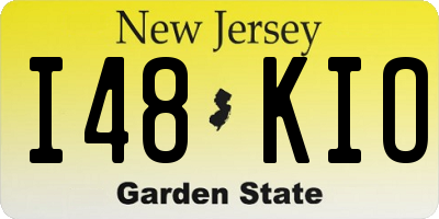 NJ license plate I48KIO