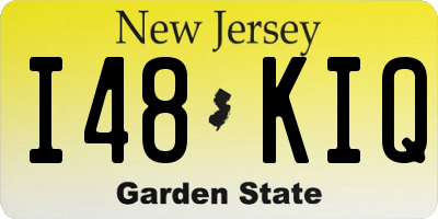 NJ license plate I48KIQ
