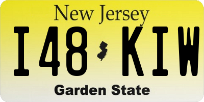 NJ license plate I48KIW